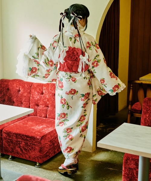 セール】【クティールとレトロ】2WAY 浴衣セット（浴衣）｜kutir