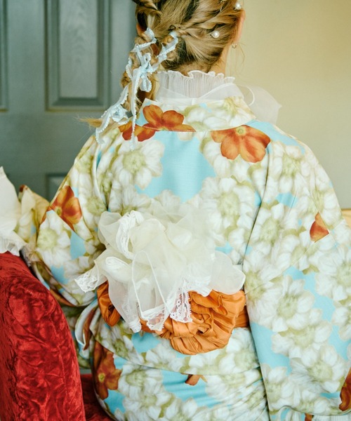 【クティールとレトロ】2WAY 浴衣セット ひまわり セール】【クティールとレトロ】2WAY 浴衣セット（浴衣）｜kutir