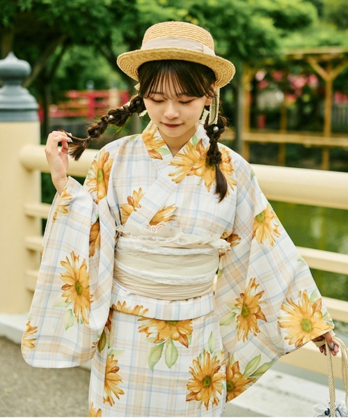 セール】【クティールとレトロ】2WAY 浴衣セット（浴衣）｜kutir