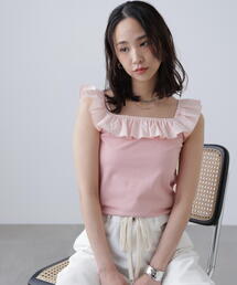 ◆［ＭＦＭ］フリルリボンドッキングカットソー