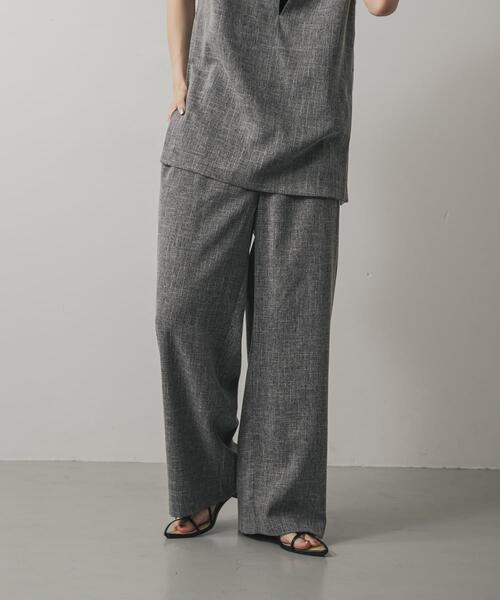 SENSE OF PLACE by URBAN RESEARCH（センスオブプレイスバイアーバンリサーチ）の「ツイードワイドイージーパンツ（その他パンツ・レディース・ベージュ/ネイビー/ブラック・SMALL/MEDIUM）」の2枚目の写真