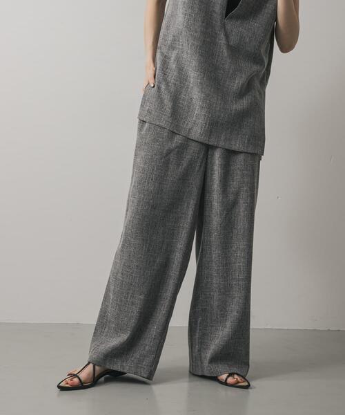 SENSE OF PLACE by URBAN RESEARCH（センスオブプレイスバイアーバンリサーチ）の「ツイードワイドイージーパンツ（その他パンツ・レディース・ベージュ/ネイビー/ブラック・SMALL/MEDIUM）」の4枚目の写真