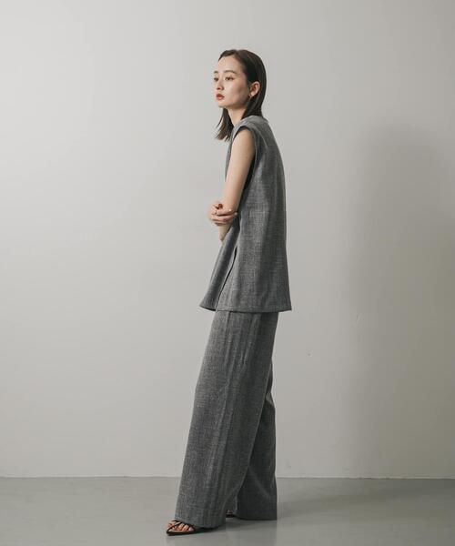 SENSE OF PLACE by URBAN RESEARCH（センスオブプレイスバイアーバンリサーチ）の「ツイードワイドイージーパンツ（その他パンツ・レディース・ベージュ/ネイビー/ブラック・SMALL/MEDIUM）」の8枚目の写真