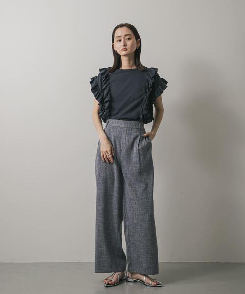 SENSE OF PLACE by URBAN RESEARCH（センスオブプレイスバイアーバンリサーチ）の「ツイードワイドイージーパンツ（その他パンツ・レディース・ベージュ/ネイビー/ブラック・SMALL/MEDIUM）」の21枚目の写真