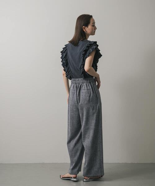 SENSE OF PLACE by URBAN RESEARCH（センスオブプレイスバイアーバンリサーチ）の「ツイードワイドイージーパンツ（その他パンツ・レディース・ベージュ/ネイビー/ブラック・SMALL/MEDIUM）」の22枚目の写真