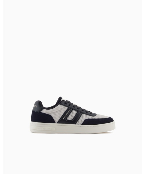 ARMANI EXCHANGE（アルマーニエクスチェンジ）の「【A|X アルマーニ エクスチェンジ】ミックスマテリアル レースアップスニーカー（スニーカー・メンズ・ライトグレー/ネイビー・7.5/6/6.5/7/8/8.5/9/9.5/5.5）」の12枚目の写真