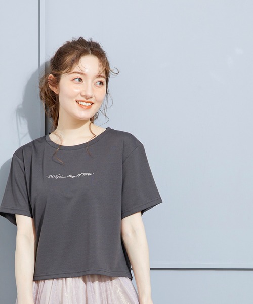12Twelve Agenda(トゥエルブ アジェンダ)の「刺繍ロゴTシャツ(Tシャツ/カットソー・レディース・オフホワイト/チャコールグレー・M)」の4枚目の写真