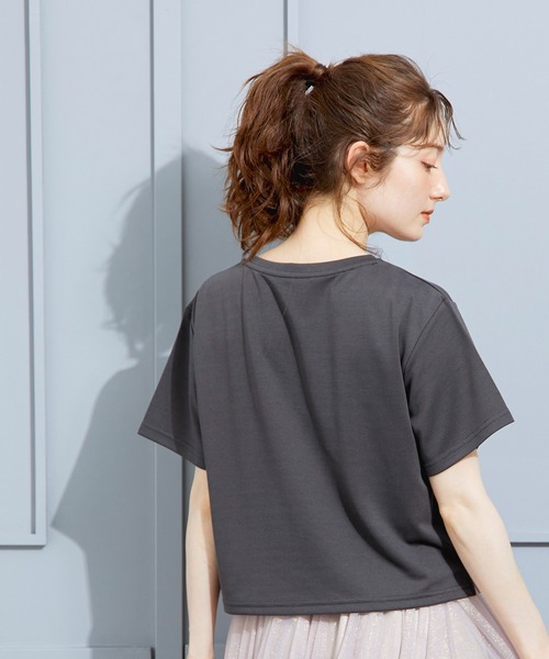 12Twelve Agenda(トゥエルブ アジェンダ)の「刺繍ロゴTシャツ(Tシャツ/カットソー・レディース・オフホワイト/チャコールグレー・M)」の6枚目の写真