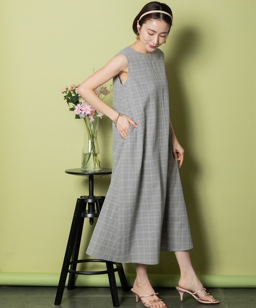 EK♡mama専用　NICOLITA ANNA グレー ワンピース 12ヶ月 セール】Anna Nicola 線画プリントワンピース（ワンピース