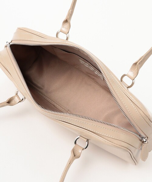 B:MING by BEAMS(ビーミングバイビームス)の「ロングハンドル ボストンバッグ(ボストンバッグ・レディース・ベージュ/ブラック・ONE SIZE)」の3枚目の写真