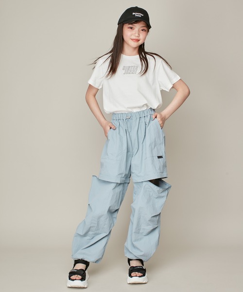 SISTER JENNI（SISTER JENNI）の「【ひんやり素材・UVカット】接触冷感ロゴししゅうTシャツ（Tシャツ/カットソー・キッズ・ラベンダー/オフホワイト/チャコールグレー・130cm/140cm/150cm/160cm）」の6枚目の写真