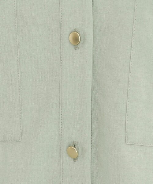 THE SHOP TK （ザ ショップ ティーケー ）の「【秋色入荷/インしなくても決まる】ダブルポケット5分袖シャツ/体型カバー／洗濯機OK（シャツ/ブラウス・レディース・グリーン系/スミクロ/ブルー/アイボリー・12/13）」の14枚目の写真