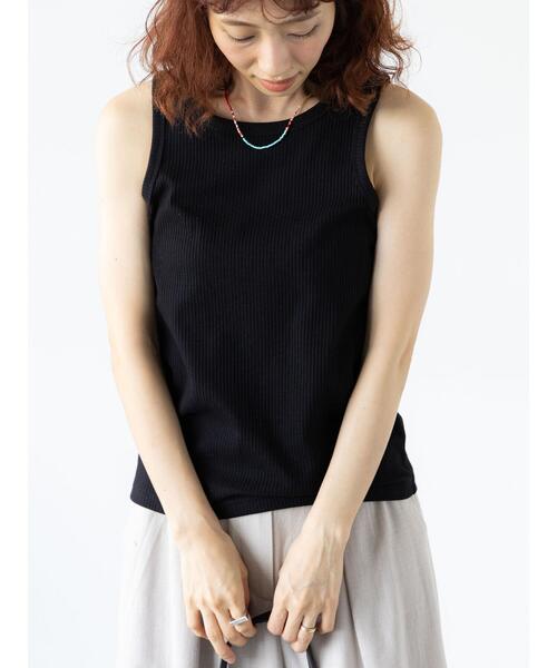 Lugnoncure(ルノンキュール)の「【抗菌防臭】アメスリリブタンクトップ(タンクトップ・レディース・オフホワイト/ブラック/オレンジ/チャコールグレー・F)」の10枚目の写真