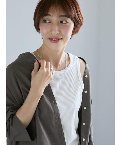 Lugnoncure(ルノンキュール)の「【抗菌防臭】アメスリリブタンクトップ(タンクトップ・レディース・オフホワイト/ブラック/オレンジ/チャコールグレー・F)」の13枚目の写真