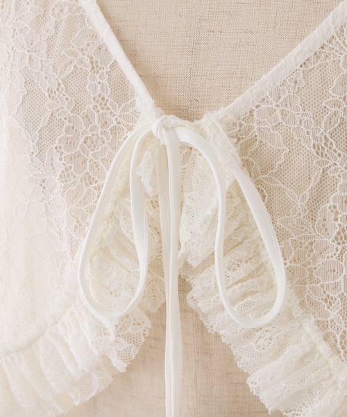 one after another NICE CLAUP（ワンアフターアナザーナイスクラップ）の「レースボレロカーディガン（カーディガン/ボレロ・レディース・オフホワイト/モカ/ラベンダー・FREE）」の17枚目の写真