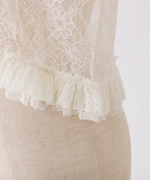 one after another NICE CLAUP（ワンアフターアナザーナイスクラップ）の「レースボレロカーディガン（カーディガン/ボレロ・レディース・オフホワイト/モカ/ラベンダー・FREE）」の12枚目の写真