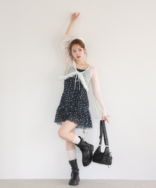 セール】レースボレロカーディガン（カーディガン/ボレロ）｜one