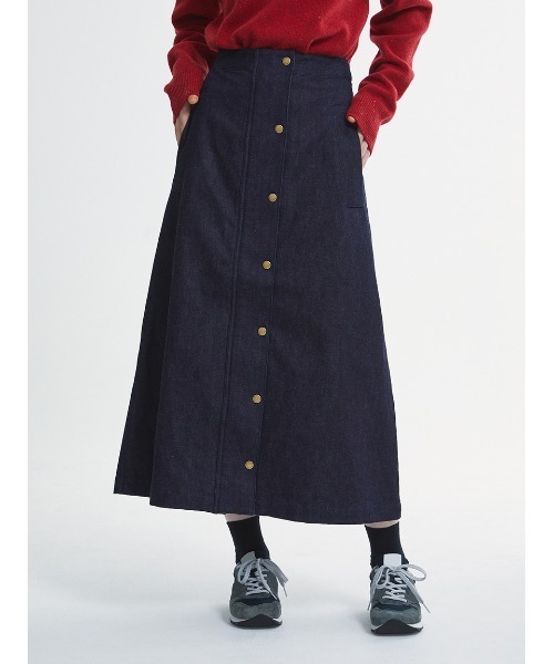 Barbour(バブアー)の「BEDALE デニム スカート"Japan Exclusive"(スカート・レディース・インディゴブルー・MEDIUM/SMALL)」の5枚目の写真