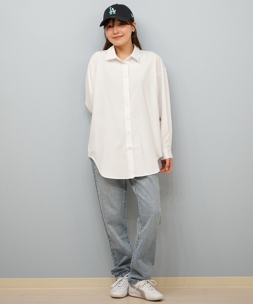 RIKKA FEMME(リッカファーム)の「RIKKA FEMME/リッカファム 水陸両用シャツ UVケアラッシュガード RN05(ラッシュガード・レディース・イエロー/ホワイト/ホワイト×ブルー/ホワイト×ブラウン・FREE)」の7枚目の写真