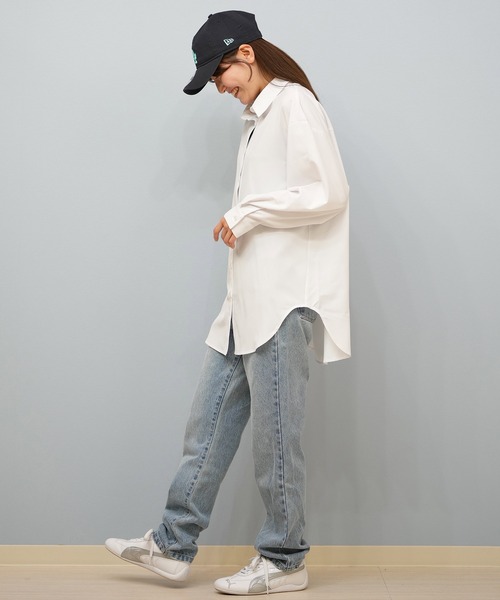 RIKKA FEMME(リッカファーム)の「RIKKA FEMME/リッカファム 水陸両用シャツ UVケアラッシュガード RN05(ラッシュガード・レディース・イエロー/ホワイト/ホワイト×ブルー/ホワイト×ブラウン・FREE)」の8枚目の写真