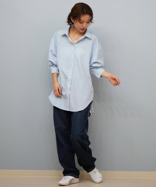 RIKKA FEMME(リッカファーム)の「RIKKA FEMME/リッカファム 水陸両用シャツ UVケアラッシュガード RN05(ラッシュガード・レディース・イエロー/ホワイト/ホワイト×ブルー/ホワイト×ブラウン・FREE)」の13枚目の写真