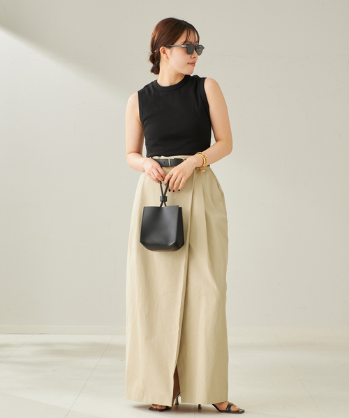 plage(プラージュ)の「FLORE FLORE / フローレフローレ ESME タンクトップ(Tシャツ/カットソー・レディース・ブラック/ホワイト系その他・FREE)」の4枚目の写真