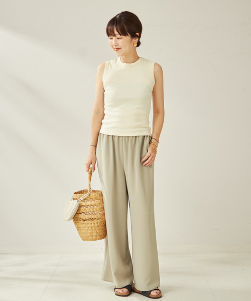 plage(プラージュ)の「FLORE FLORE / フローレフローレ ESME タンクトップ(Tシャツ/カットソー・レディース・ブラック/ホワイト系その他・FREE)」の5枚目の写真