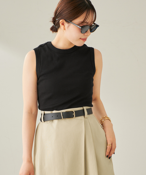 plage(プラージュ)の「FLORE FLORE / フローレフローレ ESME タンクトップ(Tシャツ/カットソー・レディース・ブラック/ホワイト系その他・FREE)」の17枚目の写真