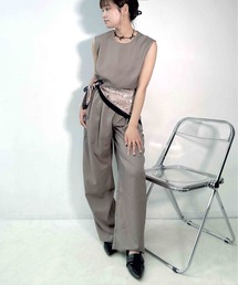 AS KNOW AS plus | ●ノースリーブトップス ワイドパンツ セットアップ(セットアップ)