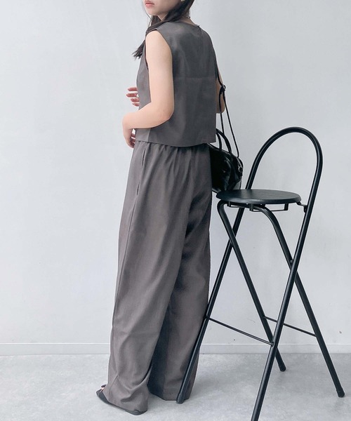 AS KNOW AS plus（アズノゥアズプラス）の「●ノースリーブトップス ワイドパンツ セットアップ（セットアップ・レディース・ブラック/ブラウン/グレー・FREE）」の20枚目の写真