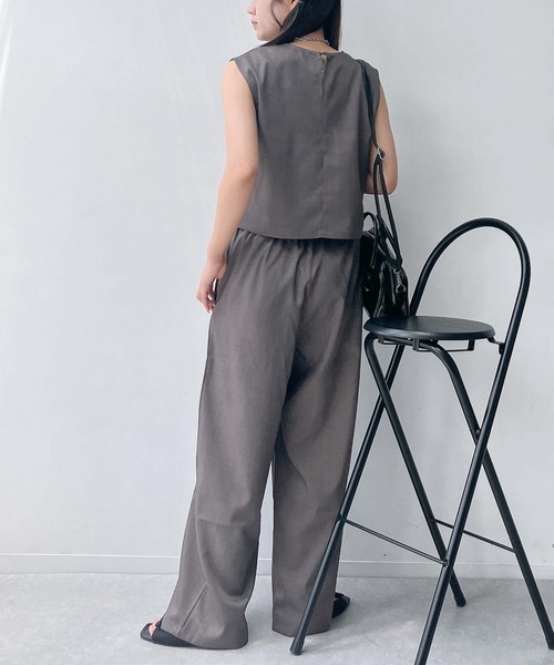 AS KNOW AS plus（アズノゥアズプラス）の「●ノースリーブトップス ワイドパンツ セットアップ（セットアップ・レディース・ブラック/ブラウン/グレー・FREE）」の21枚目の写真