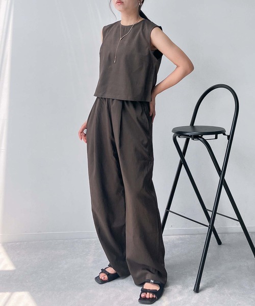 AS KNOW AS plus（アズノゥアズプラス）の「●ノースリーブトップス ワイドパンツ セットアップ（セットアップ・レディース・ブラック/ブラウン/グレー・FREE）」の22枚目の写真