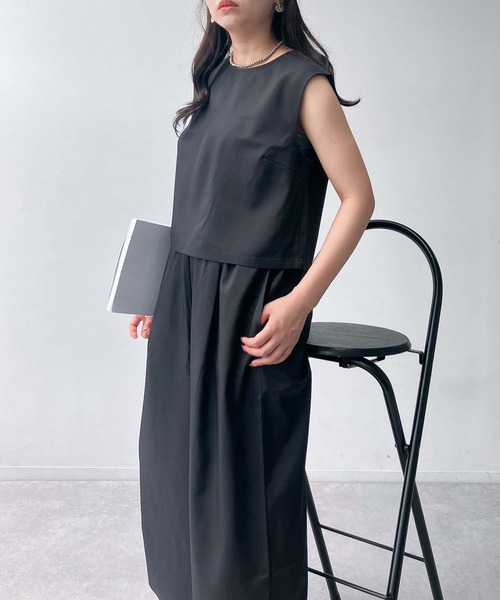 AS KNOW AS plus（アズノゥアズプラス）の「●ノースリーブトップス ワイドパンツ セットアップ（セットアップ・レディース・ブラック/ブラウン/グレー・FREE）」の11枚目の写真