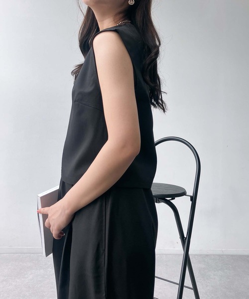 AS KNOW AS plus（アズノゥアズプラス）の「●ノースリーブトップス ワイドパンツ セットアップ（セットアップ・レディース・ブラック/ブラウン/グレー・FREE）」の12枚目の写真