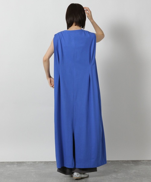 LAKOLE（ラコレ）の「【接触冷感】ウェストタックカットノースリーブワンピース / 571822（ワンピース・レディース・ブラック/オフホワイト/オレンジ/ブルー・FREE）」の22枚目の写真