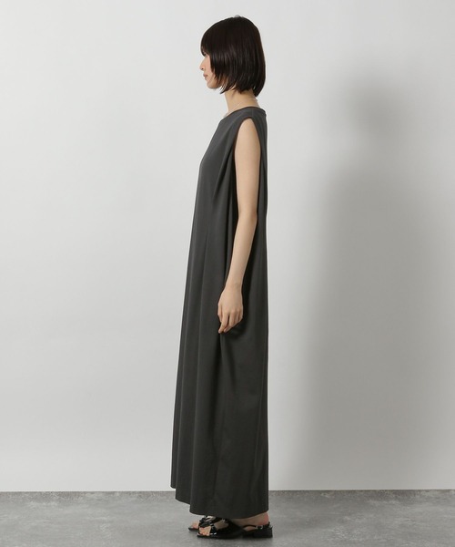 黒 ノースリーブ ワンピース ANGIE ワンピース バックオープンノースリーブワンピース