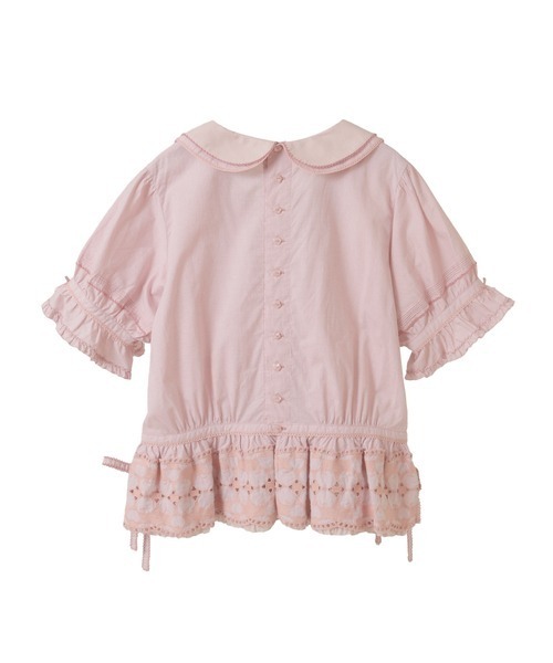PINK HOUSE（ピンクハウス）の「チェリーレース使いギンガムチェックブラウス（シャツ/ブラウス・レディース・ブラック/レッド/ピンク/ライトグリーン/ブルーグレー・フリー）」の11枚目の写真