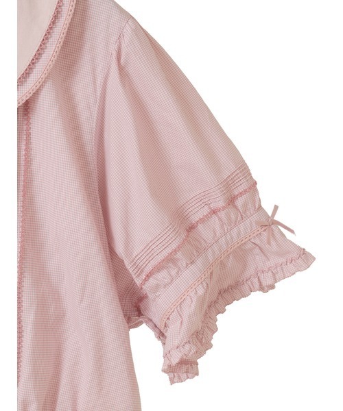 PINK HOUSE（ピンクハウス）の「チェリーレース使いギンガムチェックブラウス（シャツ/ブラウス・レディース・ブラック/レッド/ピンク/ライトグリーン/ブルーグレー・フリー）」の14枚目の写真