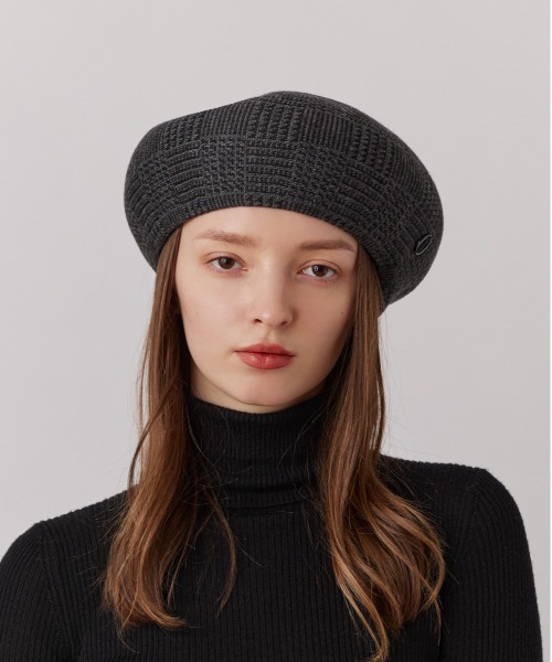Chapeau d' O(シャポードオー)の「Chapeau d' O Back Ribbon TH Beret / シャポードオー(ハンチング/ベレー帽・レディース・ブラック/ブラウン・M/57.5cm)」の4枚目の写真