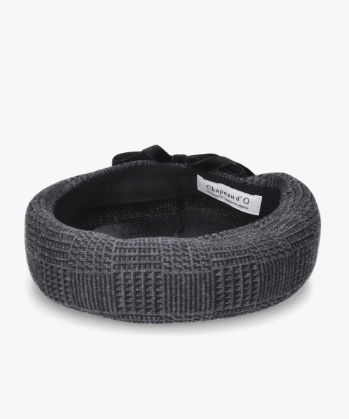 Chapeau d' O(シャポードオー)の「Chapeau d' O Back Ribbon TH Beret / シャポードオー(ハンチング/ベレー帽・レディース・ブラック/ブラウン・M/57.5cm)」の14枚目の写真