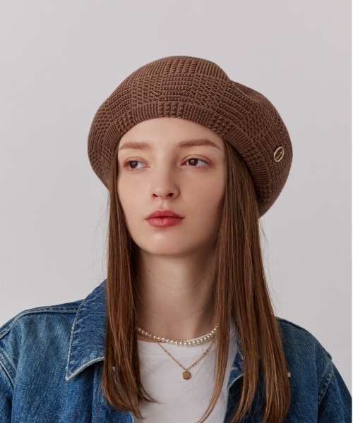 Chapeau d' O(シャポードオー)の「Chapeau d' O Back Ribbon TH Beret / シャポードオー(ハンチング/ベレー帽・レディース・ブラック/ブラウン・M/57.5cm)」の18枚目の写真