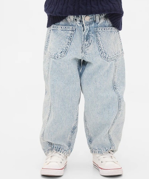 セール】ストライプ ホースシューデニム (幼児・ベビー)（デニム