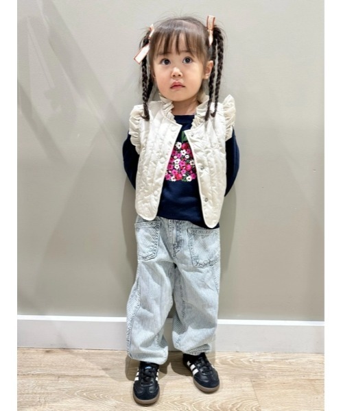 GAP(ギャップ)の「ストライプ ホースシューデニム (幼児・ベビー)(デニムパンツ・キッズ・インディゴブルー・70cm/100cm/105cm/80cm/90cm/95cm/110cm)」の4枚目の写真