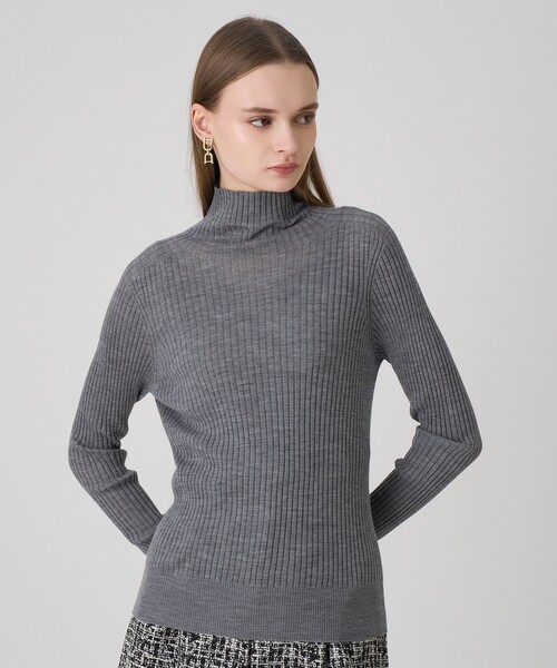 シアーウールハイネック プルオーバー（ニット/セーター）｜ANAYI
