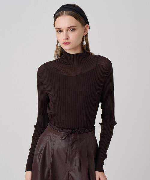 シアーウールハイネック プルオーバー（ニット/セーター）｜ANAYI