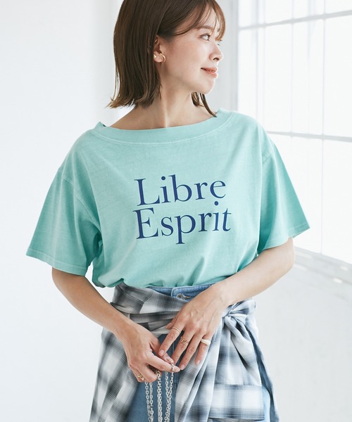 ROPE' PICNIC（ロペピクニック）の「オフショルプリントハーフスリーブTシャツ（Tシャツ/カットソー・レディース・ブルー系その他/ホワイト系その他/サックスブルー・38）」の15枚目の写真