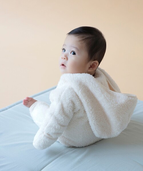 こども ビームス（コドモビームス）の「ボア オールインワン 2025FW （60～80cm）（サロペット/オーバーオール・キッズ・ホワイト系その他5/ブラウン系その他4・60-70/70-80）」の12枚目の写真