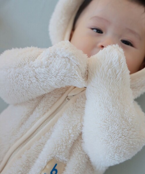 こども ビームス（コドモビームス）の「ボア オールインワン 2025FW （60～80cm）（サロペット/オーバーオール・キッズ・ホワイト系その他5/ブラウン系その他4・60-70/70-80）」の14枚目の写真