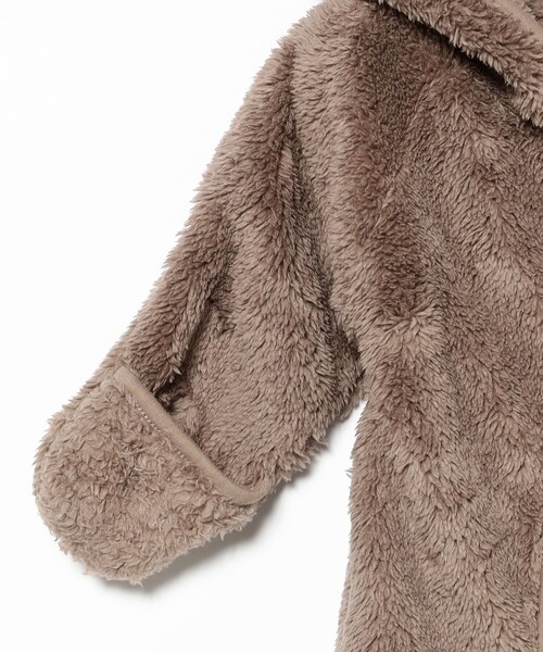 こども ビームス（コドモビームス）の「ボア オールインワン 2025FW （60～80cm）（サロペット/オーバーオール・キッズ・ホワイト系その他5/ブラウン系その他4・60-70/70-80）」の4枚目の写真