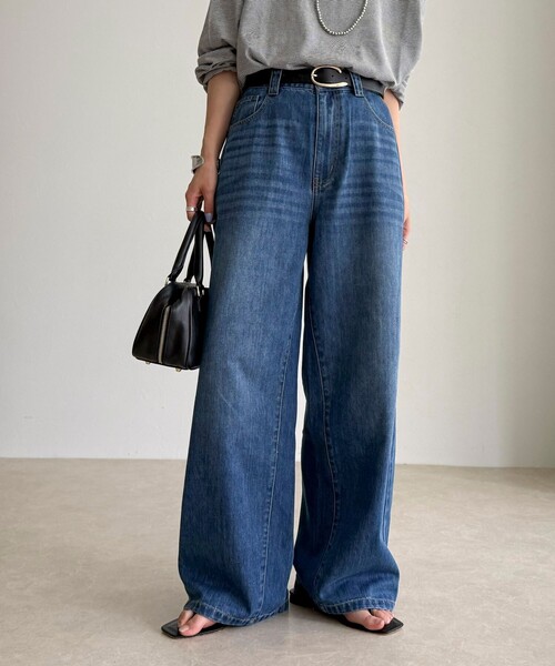 fredy emue(フレディエミュ)の「カラーストレートデニムパンツ(デニムパンツ・レディース・ピンク/ブラウン/ブルー・38/36)」の22枚目の写真